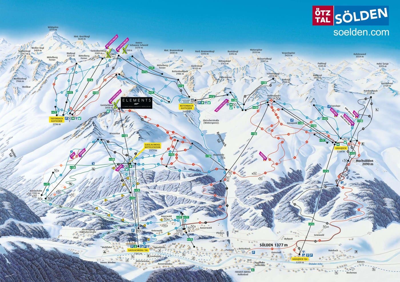 Sölden Trail Map