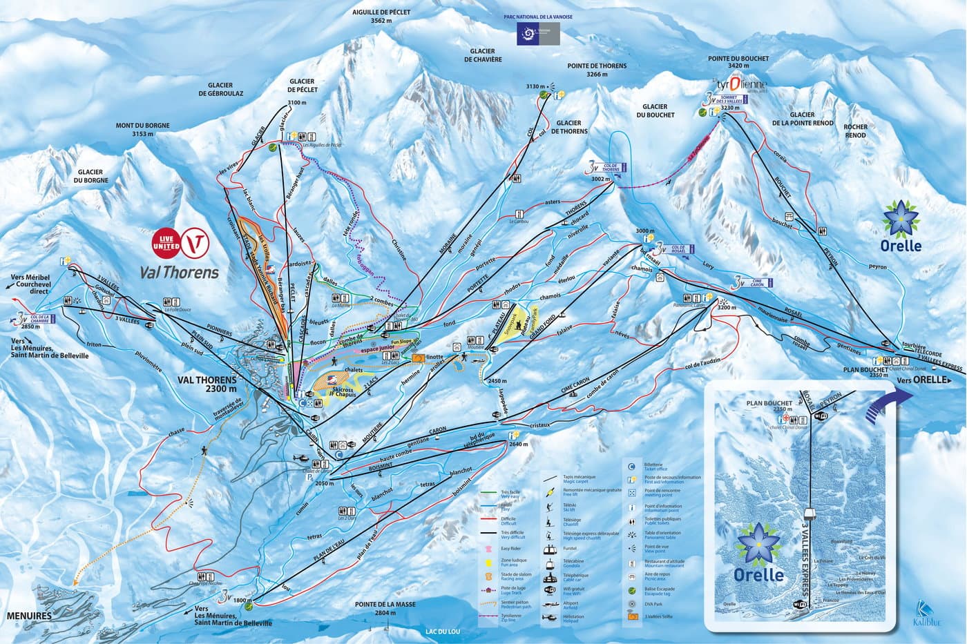 Val Thorens Trail Map