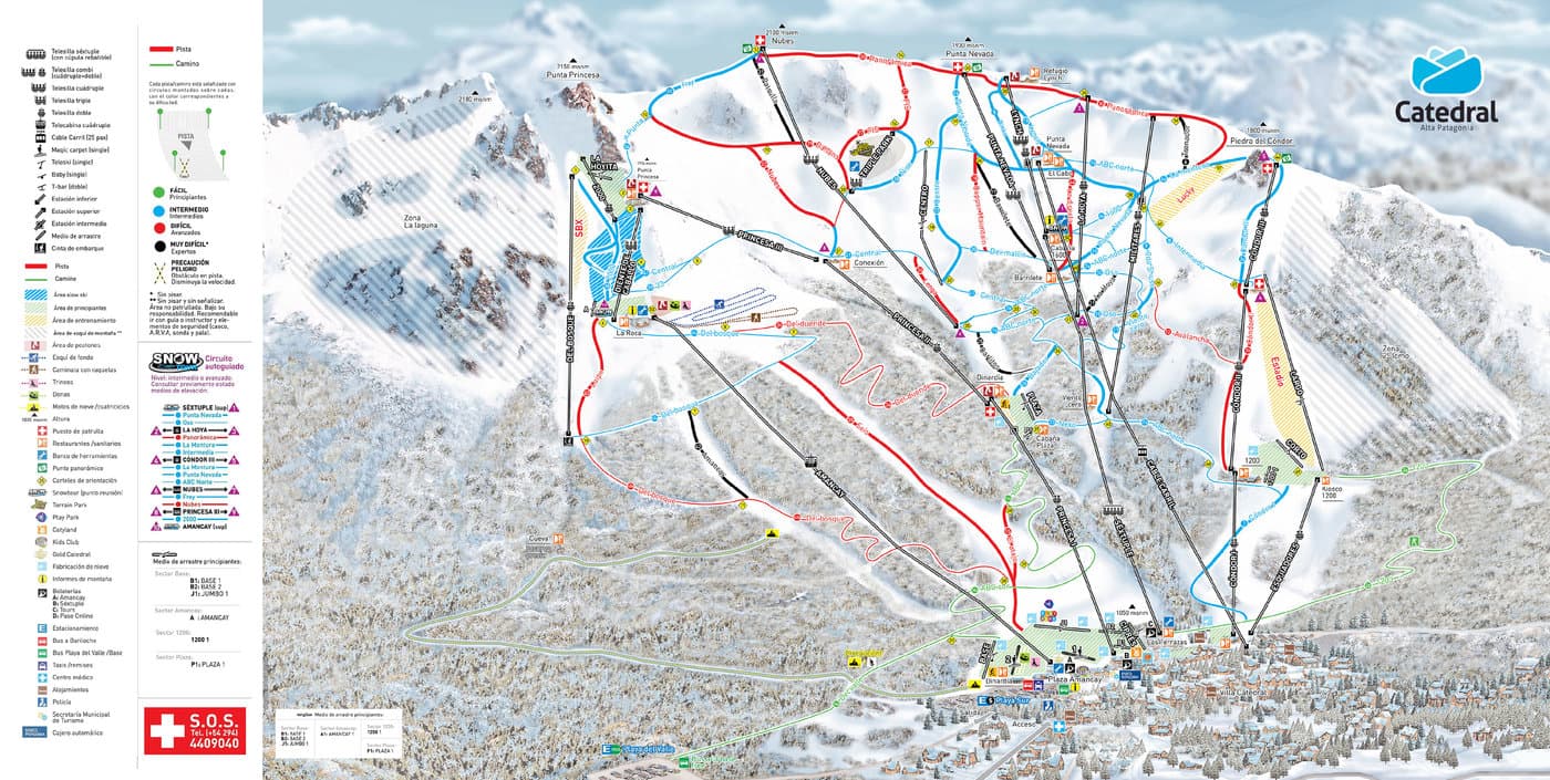 Catedral Alta Patagonia Trail Map