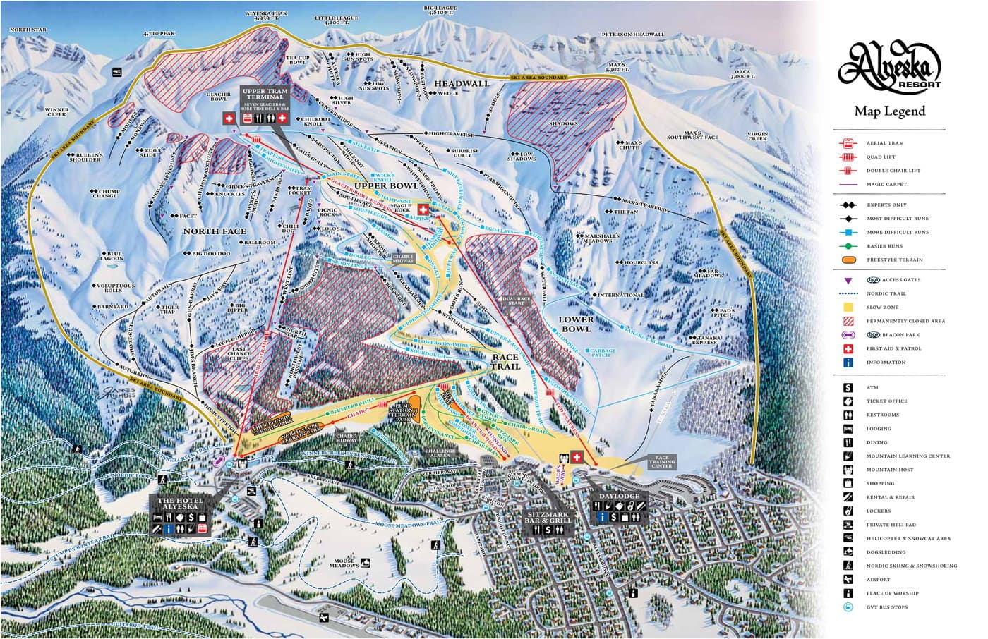 Alyeska Resort Trail Map